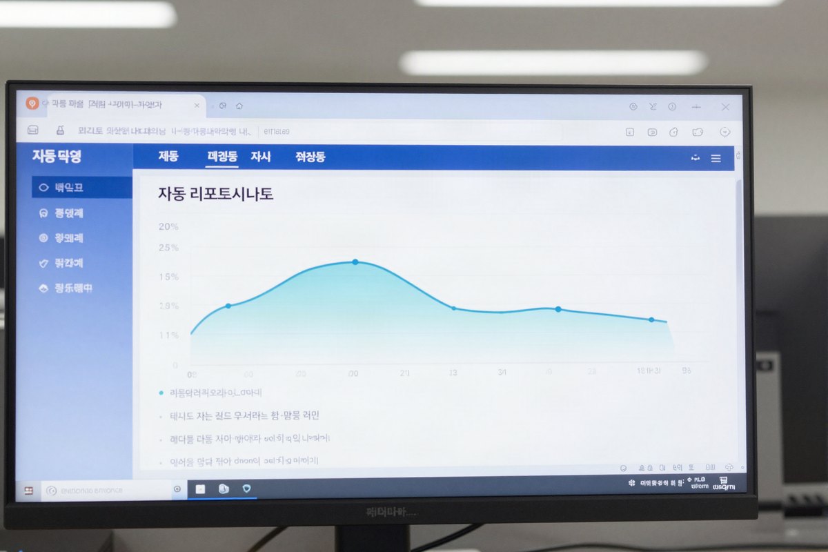 업무자동화 솔루션 자동 리포트 화면